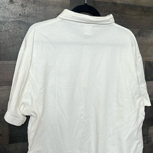 White Tommy Jeans Short Sleeve Polo Shirt - Picture 5 of 7